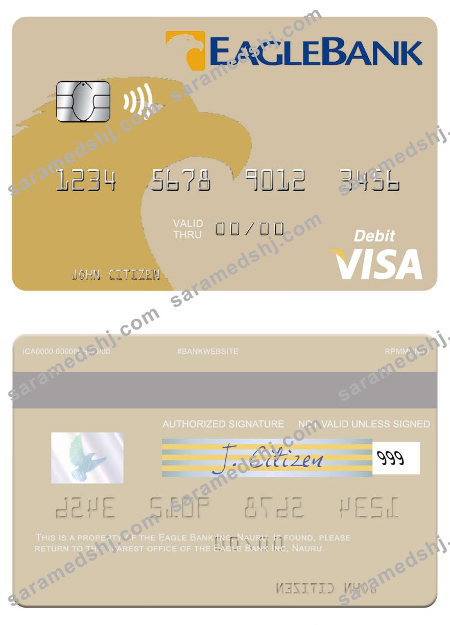 Nauru Eagle Bank Inc visa debit card